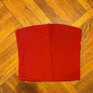 Red Strapless Tube Top